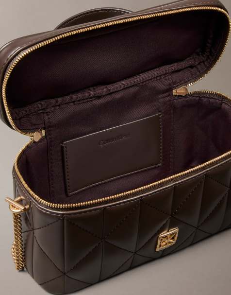 Calvin Klein Metallic silver zip card case in delicioso - view 1