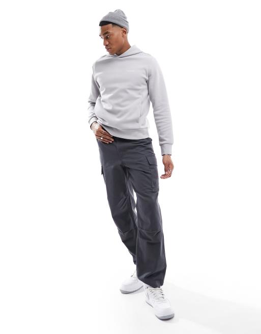 Calvin Klein micro logo repreve hoodie in silver sconce, 2 of 4