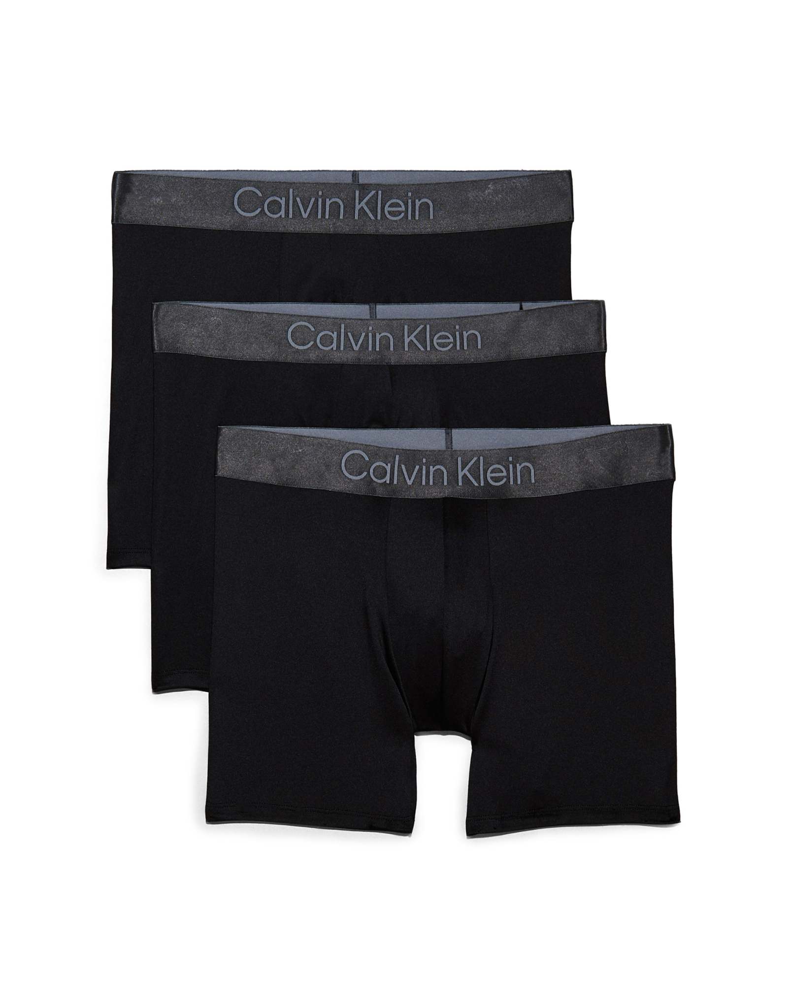 Черные боксеры Calvin Klein Micro Stretch 3 pack черного цвета с металлическим поясом 