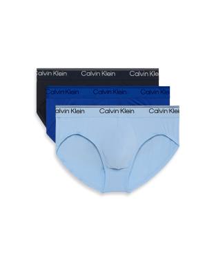 Calvin Klein Micro Stretch 3 Pack Hip Briefs In Multi