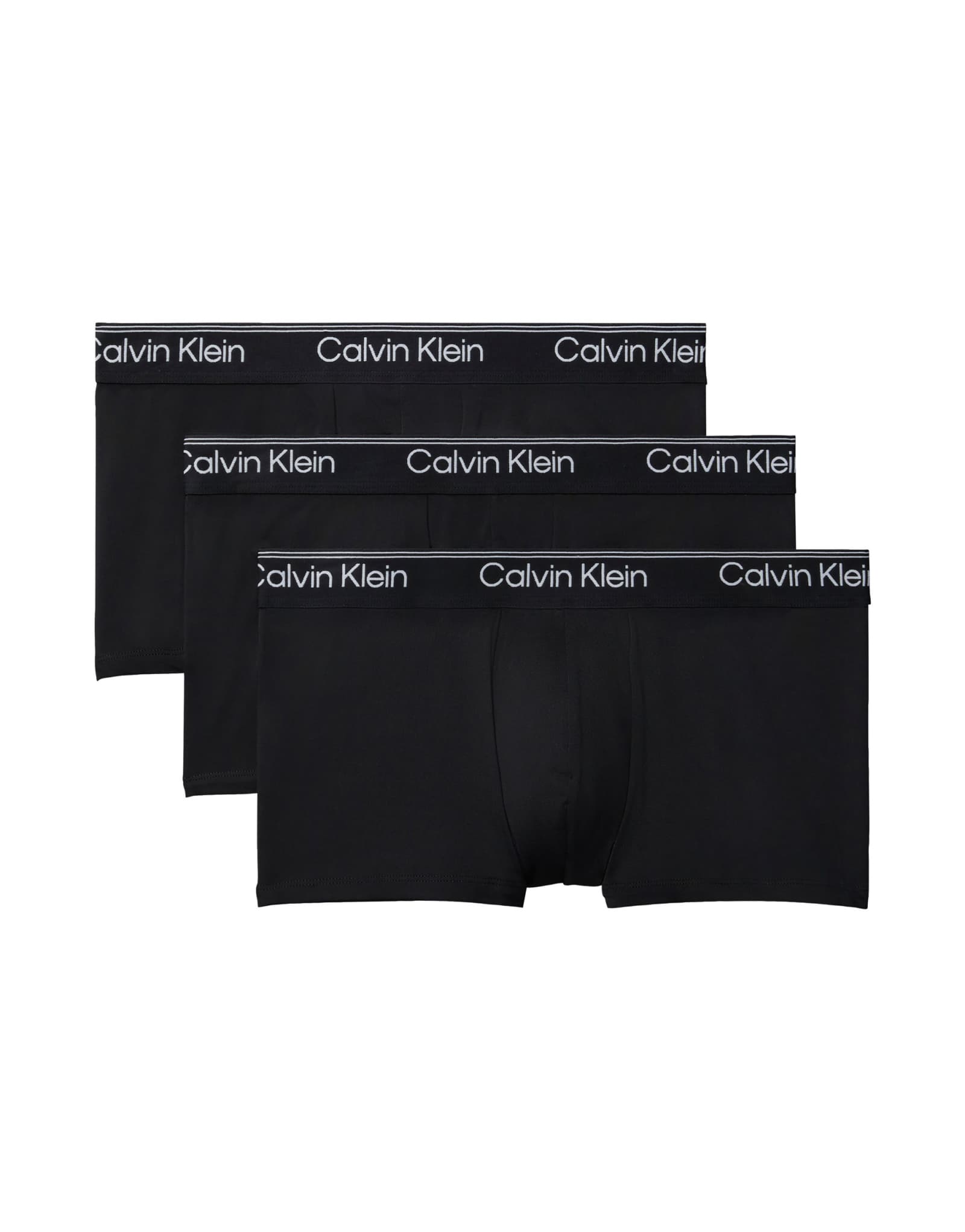 Трусы-боксеры Calvin Klein Micro Stretch черного цвета с низкой посадкой, 3 упаковки 