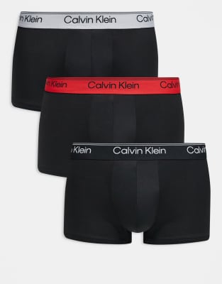 Calvin Klein Micro Stretch 3 Pack Low Rise Briefs In Black