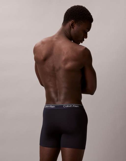 Calvin Klein – Micro Stretch – 3er-Pack Boxer-Slips in Schwarz/Petrol/Grau, 3 von 3