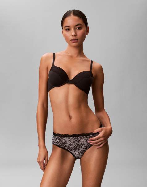 Calvin Klein Microfiber Stretch hipster briefs in black animal print - view 1