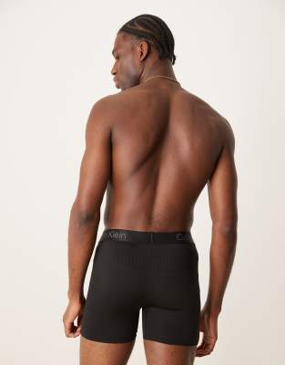 Calvin Klein Microfiber Tech Boxer Briefs In Black
