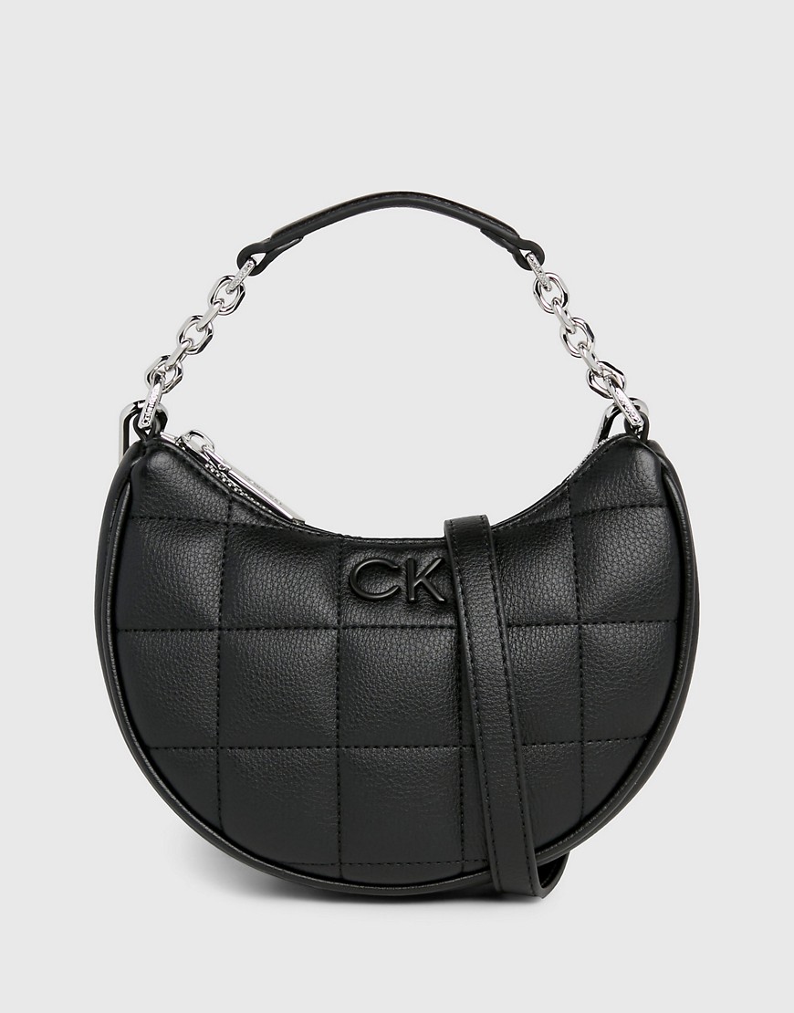 Calvin Klein Mini Quilted Handbag in Ck Black