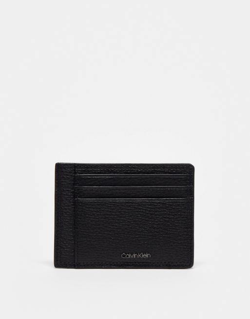 Calvin Klein – Minimalism – Ausweis- und Kartenetui in Schwarz