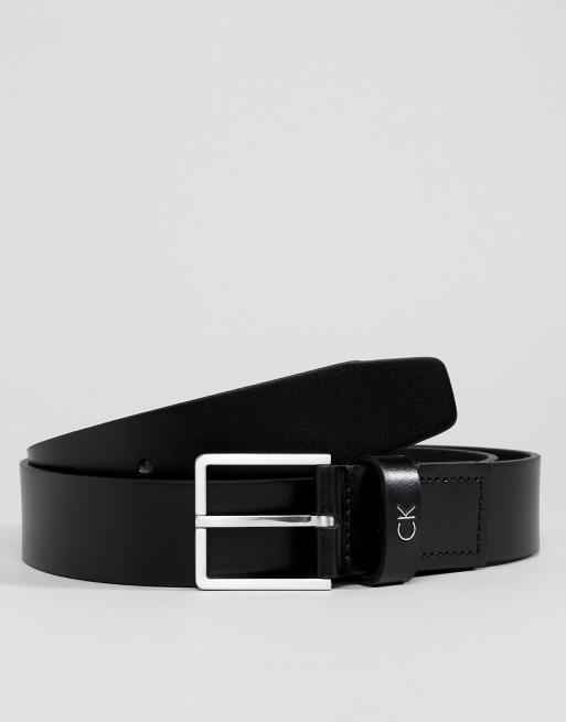 Calvin klein clearance black leather belt