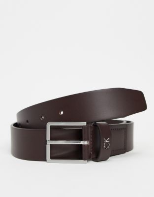 Calvin Klein Calvin Klein Mino leather belt in brown