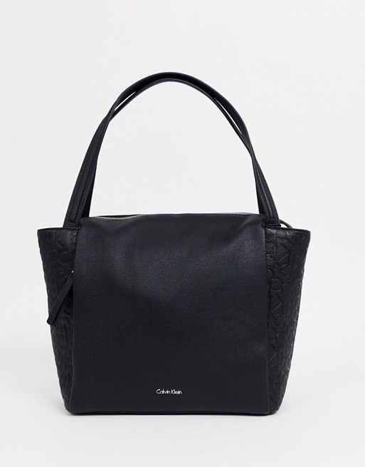 Calvin Klein Misha large tote bag in black