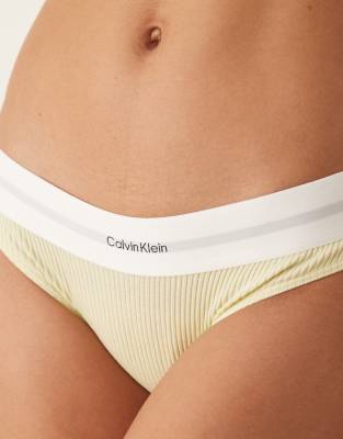 Calvin Klein Modal Rib Bikini Brief In Yellow