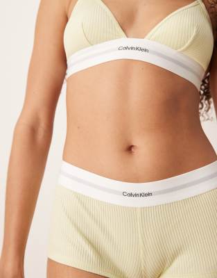 Calvin Klein Modal Rib Boyshort In Neutral