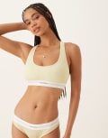 [Calvin Klein] Calvin Klein modal rib bralet in soft yellow XL Garden glade