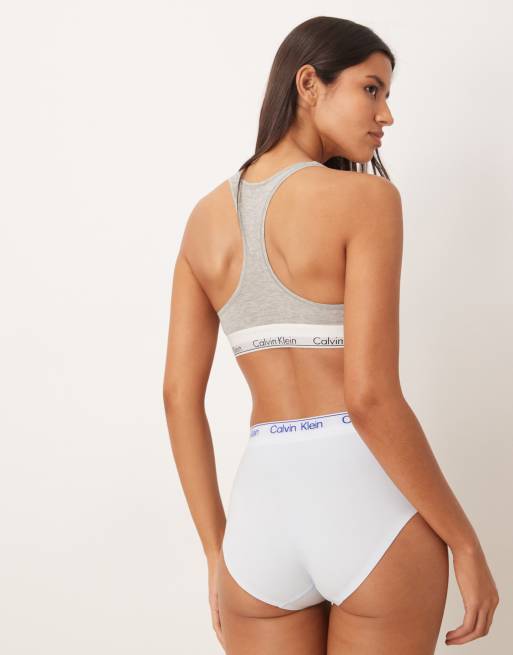 Calvin Klein – Modelujące jasnoniebieskie figi z podwyższonym stanem, 4 z 4