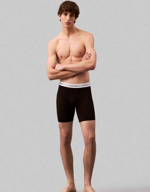 Calvin Klein – Modern Air – 3er-Pack Sport-Boxershorts in Schwarz mit engem, langem Schnitt, 3 von 3