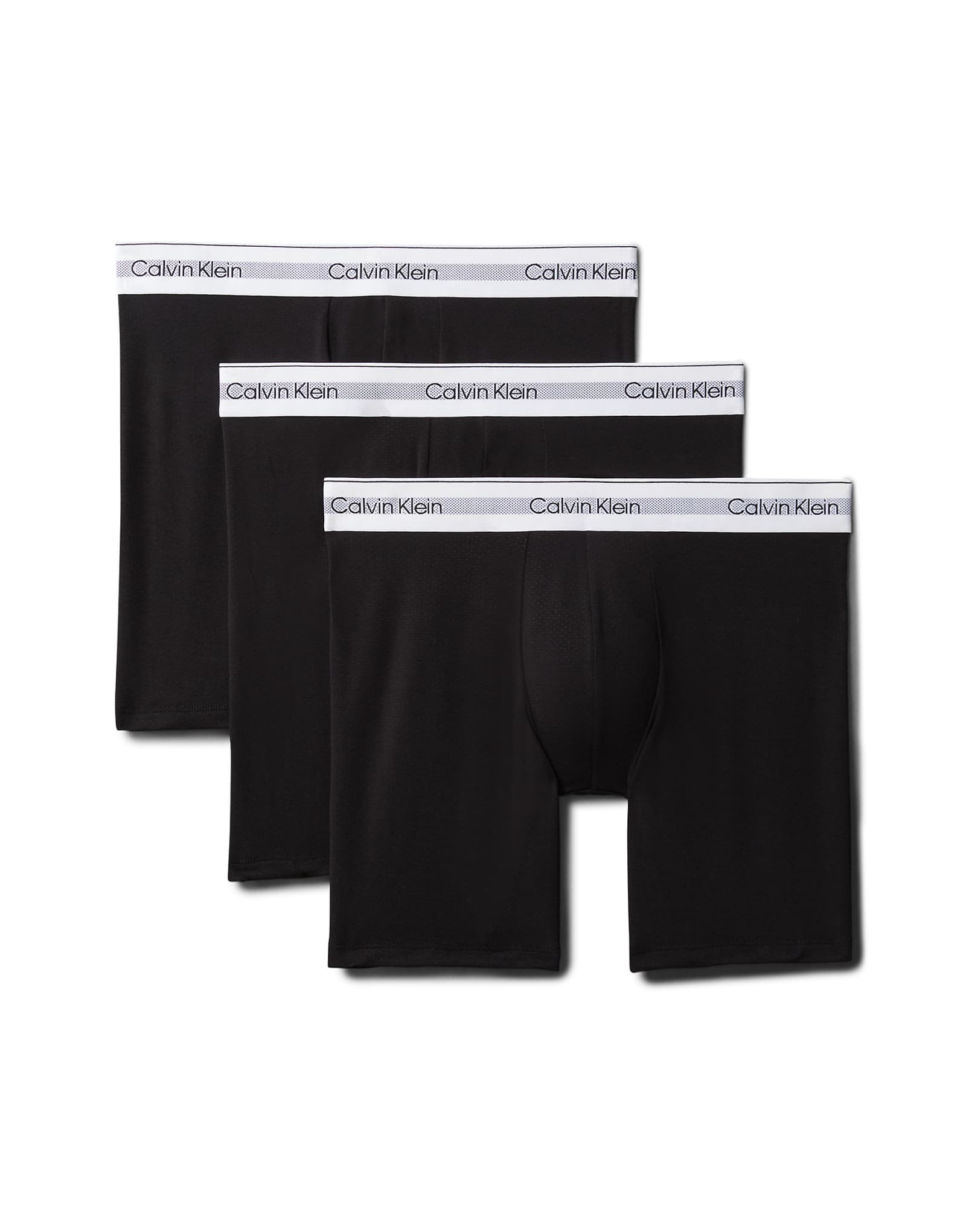 Длинные боксерские трусы Calvin Klein Modern Air active черного цвета, 3 упаковки