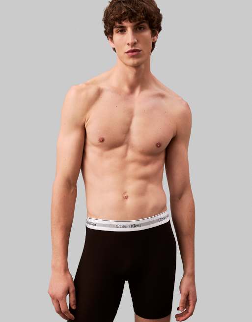 Calvin Klein Modern Air active pack long boxer briefs in black