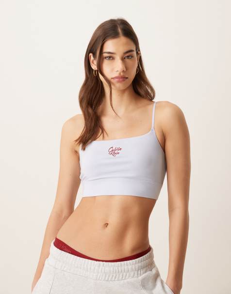 Calvin Klein - Modern - Brassière avec écusson à logo - Bleu pâle et bordeaux - view 1