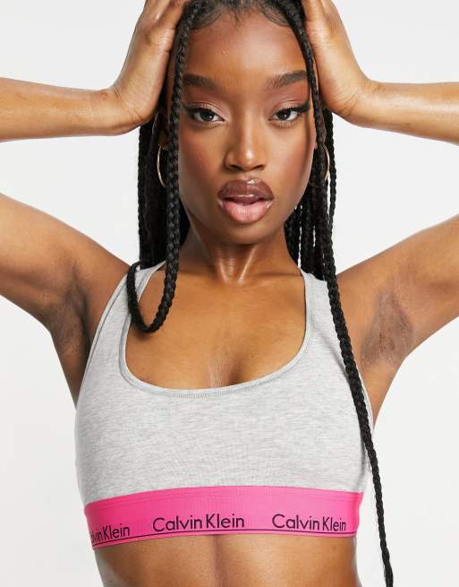 Calvin Klein - Modern - Brassière en coton - Gris/rose