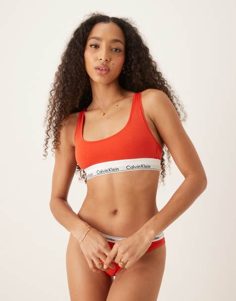 Calvin Klein - Modern - Brassière en coton - Rouge - view 1