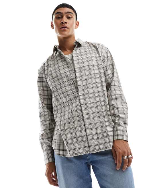 Calvin Klein modern check twill shirt in multi