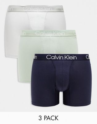 Calvin Klein Modern Cotton 3 pack stretch boxer briefs in multi