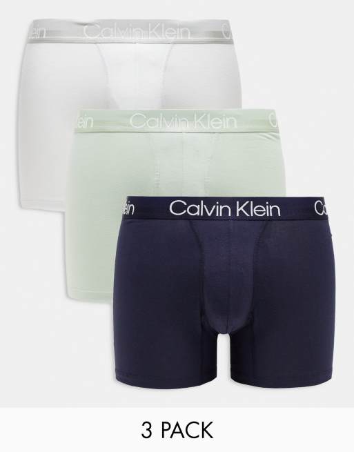 Calvin Klein Cotton Stretch 3 pack boxer briefs in black