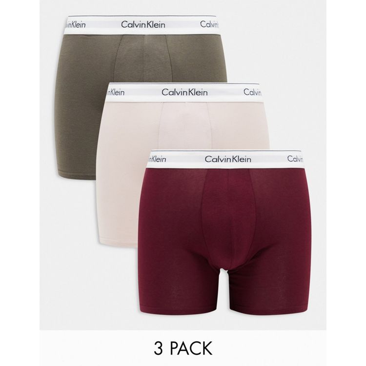 Calvin Klein Modern Cotton Stretch Trunks, Raspberry Blush Multi -  McElhinneys