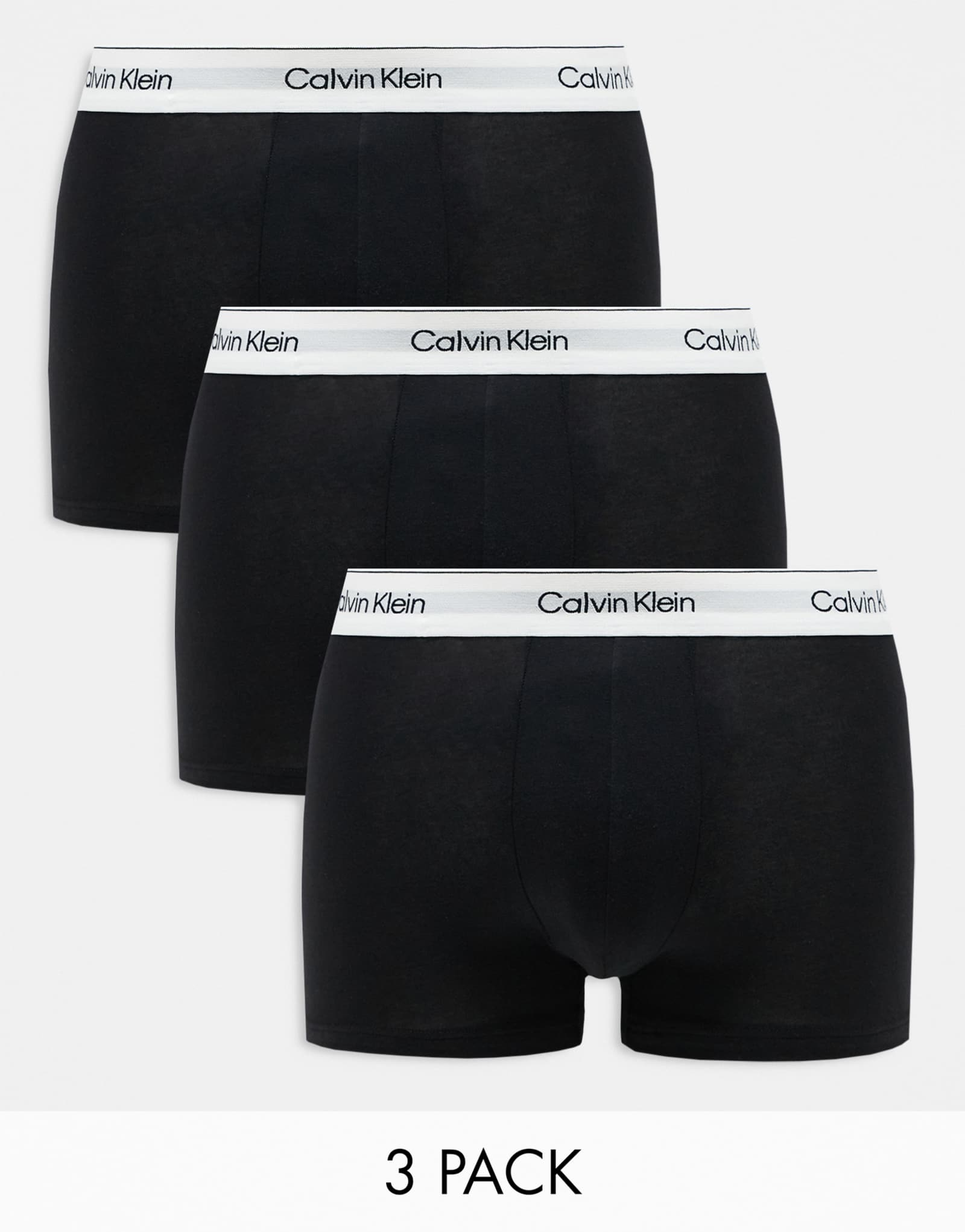 Кофр Calvin Klein Modern Cotton из 3 упаковок черного цвета