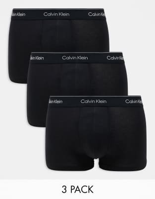 Calvin Klein Modern Stretch-cotton Boxer Briefs In Black