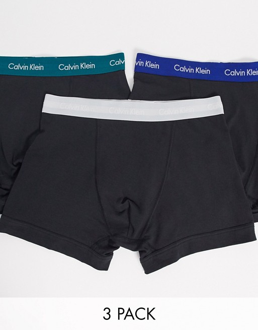 Calvin Klein Modern Cotton 3 pack trunks in black Exclusive at ASOS