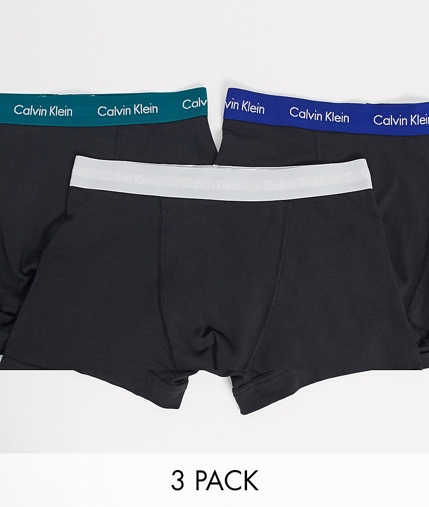 Calvin Klein Modern Cotton 3 pack trunks in black Exclusive at ASOS