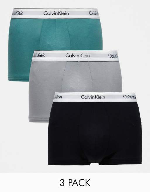 Calvin Klein – Modern Cotton – 3er-Pack Stretch-Unterhosen in verschiedenen  Farben