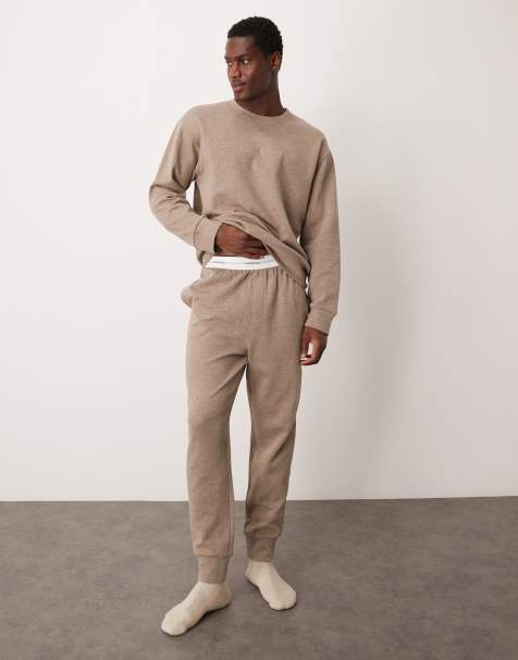 Calvin Klein – Modern Cotton – Beigemelerade, mysiga mjukisbyxor - view 1
