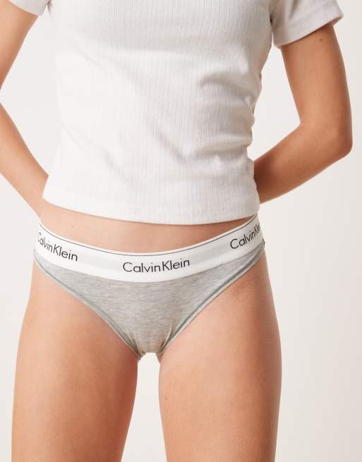 Calvin Klein Modern Cotton bikini style brief in grey, 2 of 4