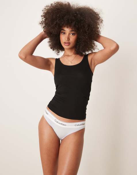 Calvin Klein - Modern Cotton - Bikinibroekje met logo op de tailleband in lichtblauw - view 1