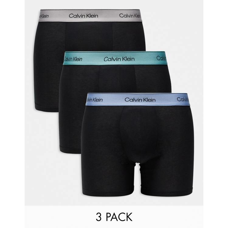 Calvin Klein modern cotton boxer briefs pack in black with beige