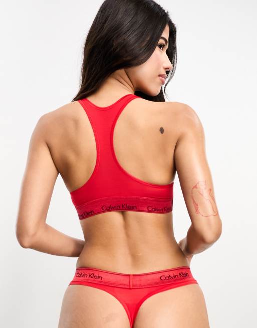 Calvin Klein Modern Cotton bralet in red