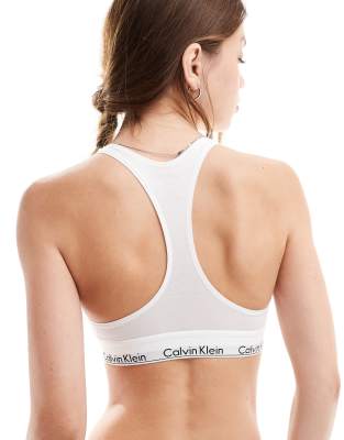 Calvin Klein Modern Stretch-cotton Bralette In White