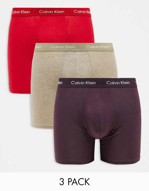 Calvin Klein - Modern Cotton - Confezione da 3 boxer aderenti elasticizzati multicolore