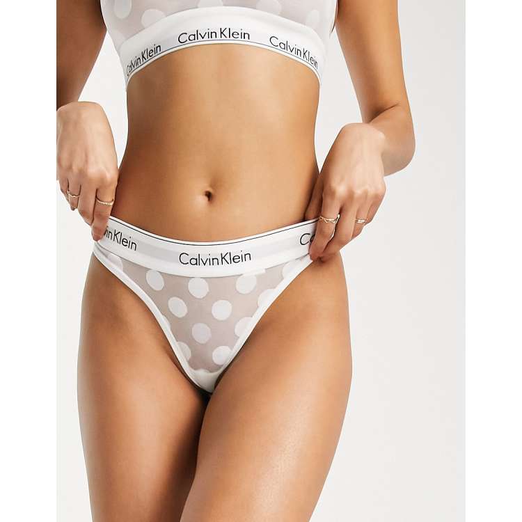 Womens Calvin Klein white Modern Seamless Thong