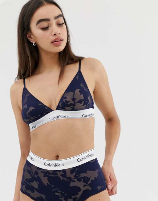 Calvin Klein, Calvin Modern Cotton Unlined Bralette Set, Shoreline