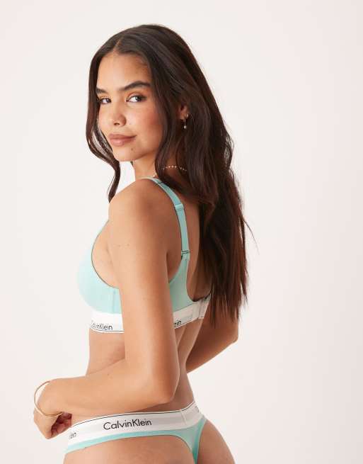 Calvin Klein – Modern Cotton – Grönblå stringtrosor, 4 av 4