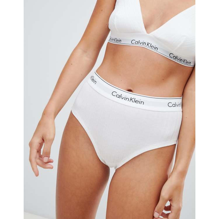 CALVIN KLEIN High Waist Bikini Brief - Light Grey