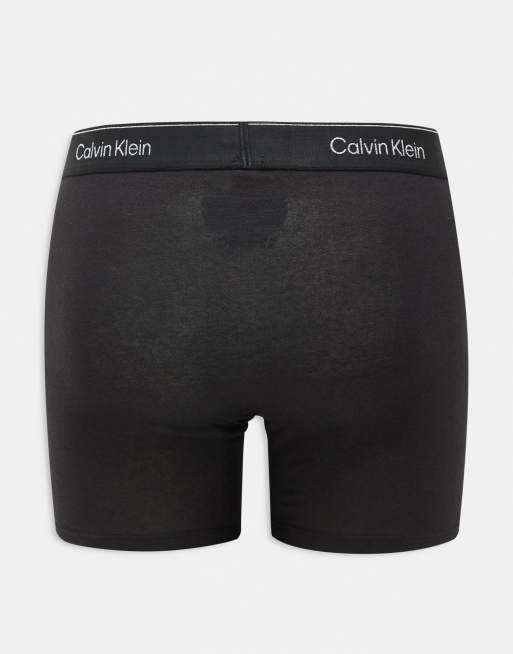 Calvin Klein – Modern Cotton Holiday – Svarta/röda boxertrosor, 3-pack, 3 av 3