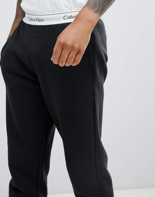 Calvin Klein Men's Modern Cotton Lounge Joggers, Black, Medium at