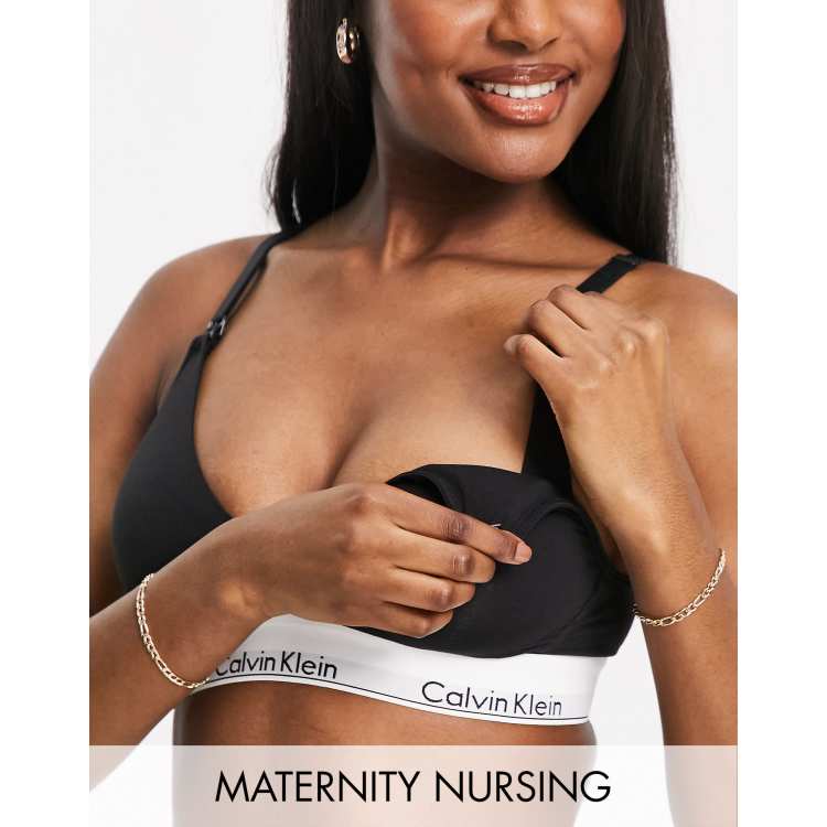 Calvin Klein Modern Cotton Nursing Bra in black