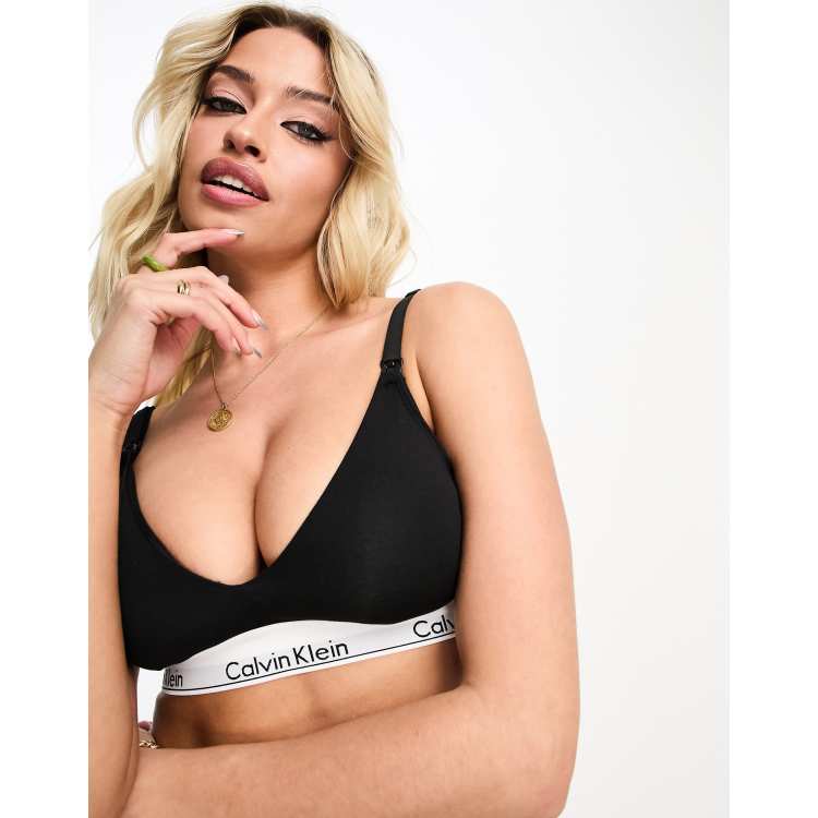 Calvin Klein Modern Cotton Nursing Bra in black