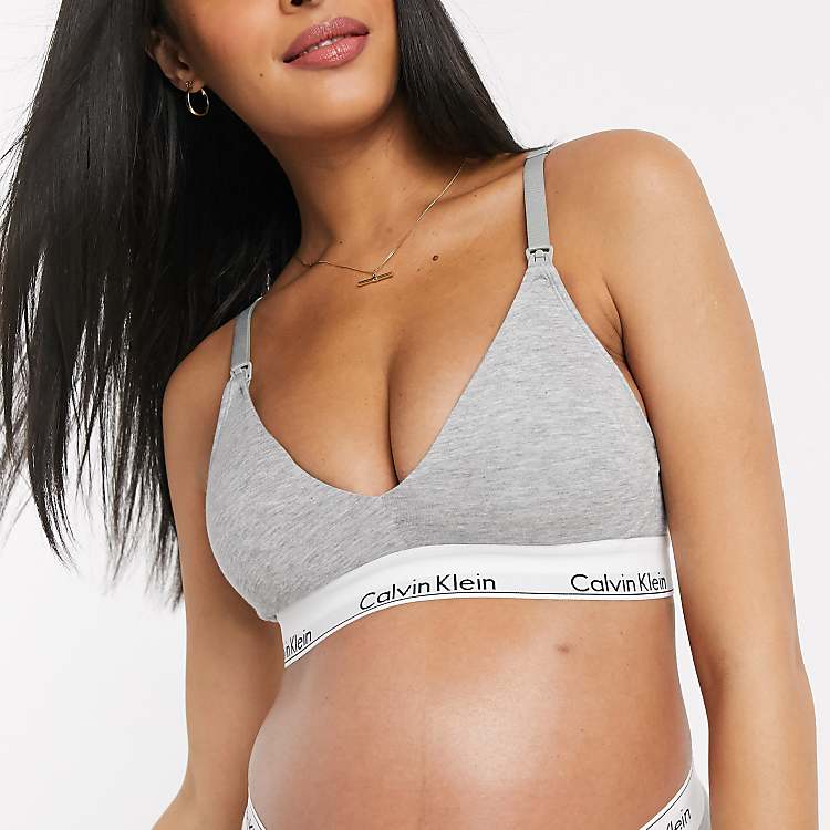 Calvin Klein Modern Cotton Nursing Bra in grey | ASOS calvin klein bra