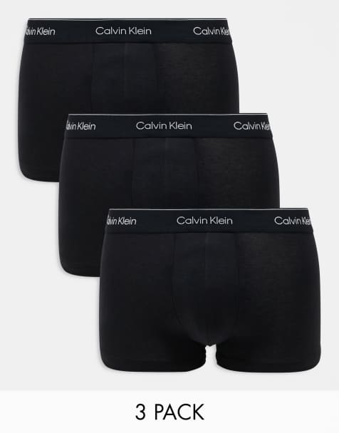 Calvin Klein - Modern Cotton - Pakke med 3 par sorte boksershorts med sort taljebånd - view 1